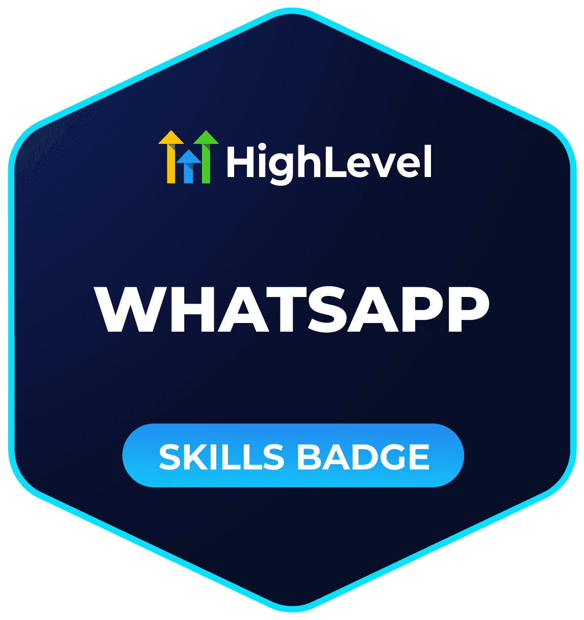 HighLevel badge: WhatsApp